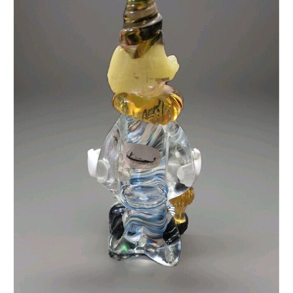 VINTAGE MURANO 1950’s GLASS CLOWN FIGURINE. CLOWN WITH UMBRELLA! HAND MADE-BLOWN - Picture 3 of 8